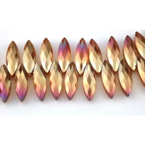 10pcs Horse Eye Crystal Beads Oval Wine Red Plated Crystal Glass Beads Pendant Charm Crystal Beads Decoration,Free Shipping