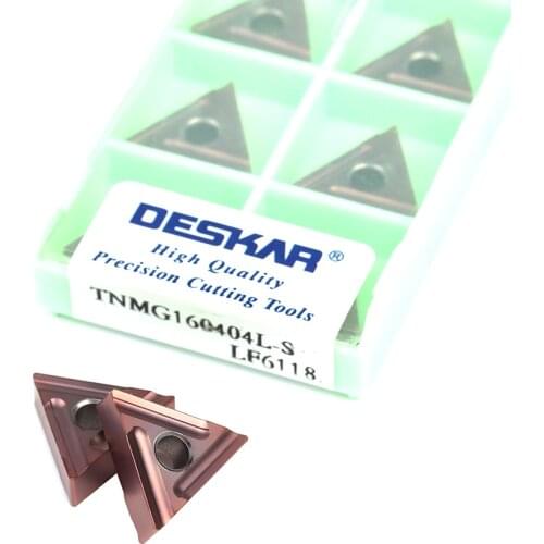 10pcs TNMG160404R-S TNMG160408R-S LF6118 Carbide CNC lathe turning inserts External cutting tools for processing stainless steel