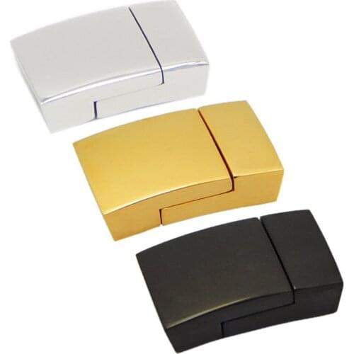 20pcs/lot engrave logo hole:10*2.6mm /10*3mm Stainless Steel Magnetic Clasps Leather Cord Bracelet End Caps Bracelets Findings