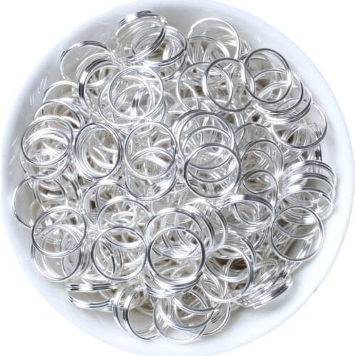 200pcs 4 5 6 8 10mm Silver Split Double Loops Open Jump Rings Jewelry Findings For DIY Bracelet Necklace Connector Key Chains