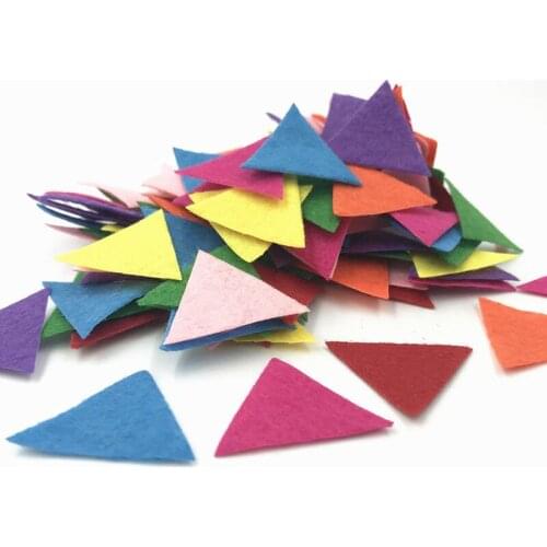 DIY 200pcs Mixed Colors Die Cut Geometric shape Felt Appliques scrapbooking decoration 30mm
