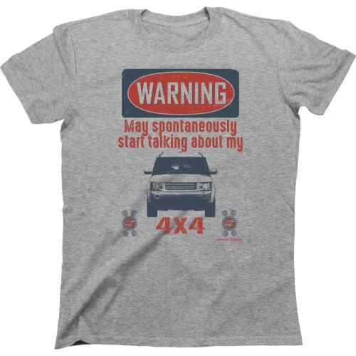 2019 Fashion Mens Car T-Shirt WARNING May Spontaneously Talk About 4x4 British car fans Discovery Tee shirt