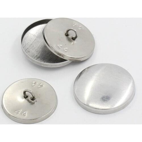 30 Sets Aluminum Tone Shank Wire Back Cover Metal Buttons For Handmade Findings 28x28mm(1 1/8"x1 1/8") 25x25mm(1"x1")