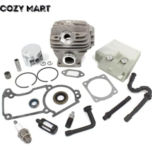 44mm Cylinder with Piston Air Filter Oil Seal Gasket Spark Plug for STIHL 026 MS260 Chainsaw Repl 1121 020 1208, 1121 020 1203