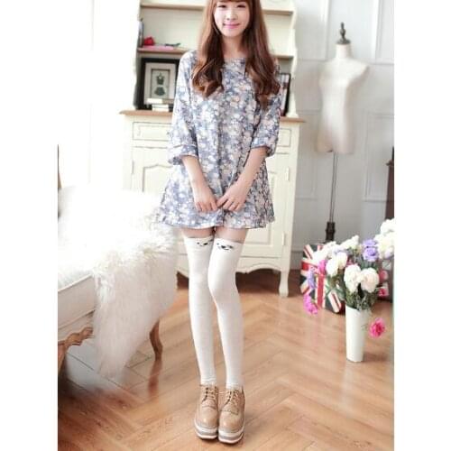 50pairs/lot fedex fast High quality Cotton Cartoon Bear Over Knee stocking Sexy Thigh High stockings