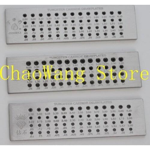 52Hole 0.26-4.0mm Four Row Round Drawplate Jewelry Tools Drawplate Tungsten Carbide Drawplate