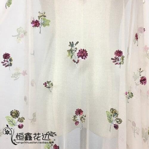 Apricot 155CM width Wedding bridal Dress Applique DIY Bridal Headdress scarf veil Embroidered Lace Fabric Patch free shipping