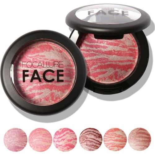 Focallure Beauty Face Blush Makeup Baked Cheek Color Blusher Palette Highlight Cosmetic Shadow Professional Sweet Cheek Blusher