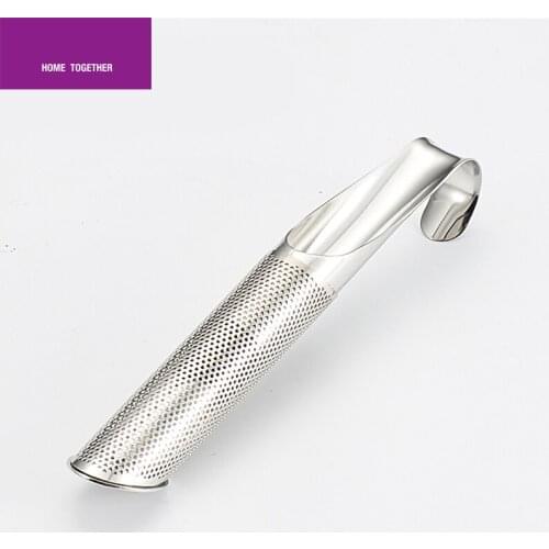 Tobacco Pipe Shape Stainless Steel Tea Strainer Reusable Loose Leaf Infuser Spice Filter Cup Hanging Style Coffee Teaware