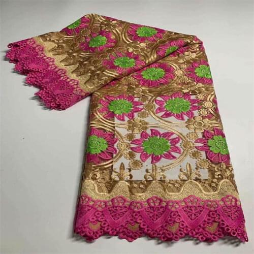 French Lace Fabric 2021 High Quality Guipure Lace Embroidery African Lace Fabric Nigerian For Dress 5 Yards Tulle Lace! ZQF7783