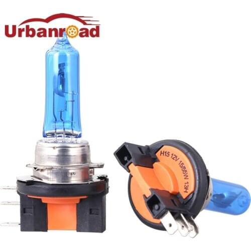1Pc h15 Halogen 6000k White 55w Bulb Car Headlight Light Source Lamp h15 12v 15/55w Xenon White Halogen Bulb