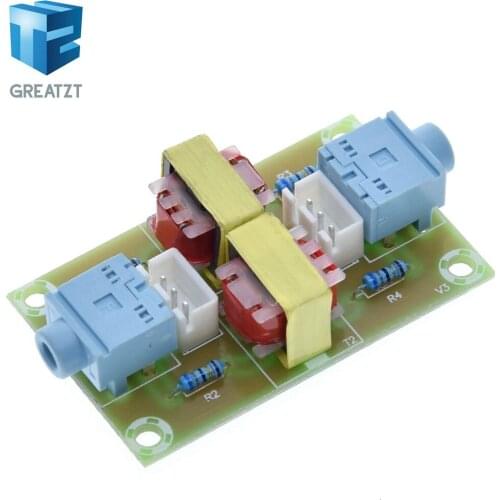 GREATZT XH-M372 Stereo /Audio Isolator Vehicle Common Ground Suppression Interference Noise Isolation Module Transformer Coupler