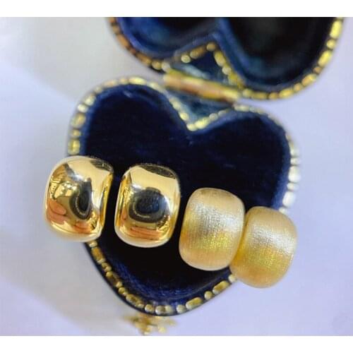 KOFSAC Fashion Women Stud Earrings 925 Sterling Silver Party Jewelry Cute Frosted Earring Exquisite Simple Lady Anniversary Gift