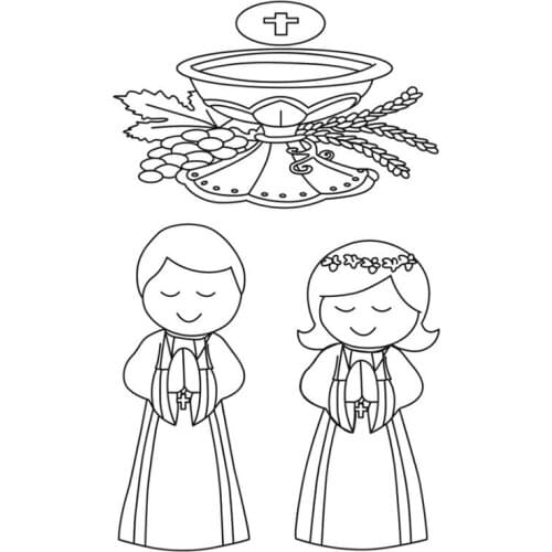 Prayer Couple Clear Stamp Wedding Praying Decorative Stamp