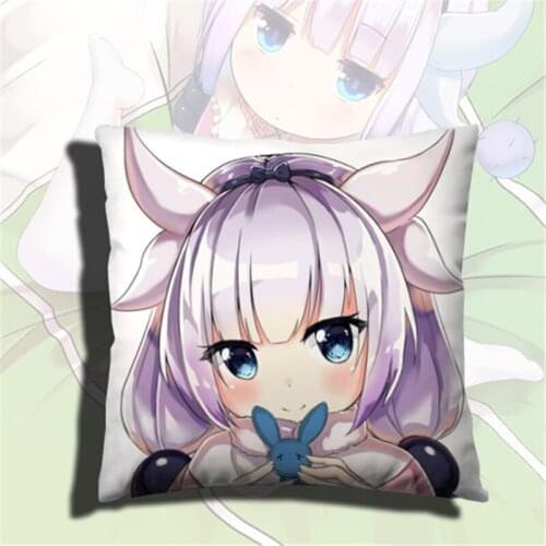Cartoon Miss Kobayashis Dragon Maid Anime KannaKamui Two-sided Pillow Cover and Inner Stain Pillow Case Cushion Decor Gifts New
