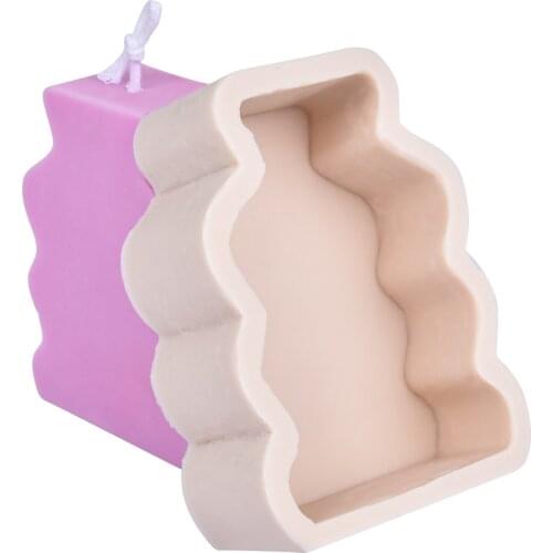 New Multipurpose Wavy Bottle Arrow Square Building Trapezoidal Arch Ladder Shaped Soap Candle Silicone Mold