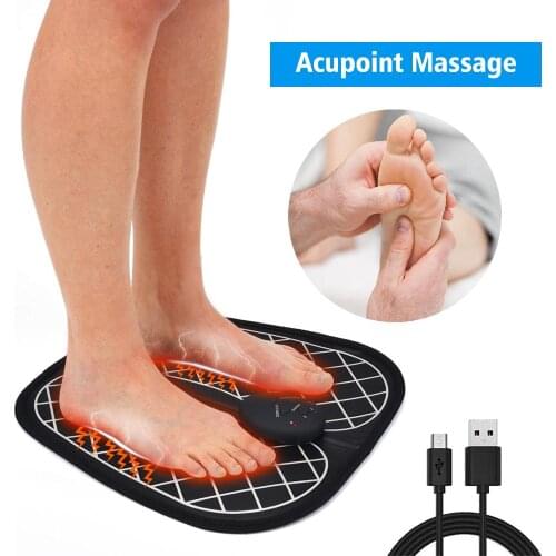 Foot Massage Pad Physical Therapy Machine Acupoint Meridian Foot Massage Mat Promote Blood Circulation Relieve Pain Rechargeable