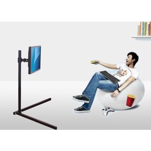 13"-24" LCD LED TV Mount Rotary Rack Monitor Holder Floor Stand Height 100cm Easy Installation Light Weight