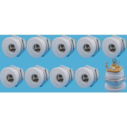 5.5 x 2.1mm 5.5*2.1mm DC Power Female Jack Connector DC Socket Plug Charging Connectors White DC-022