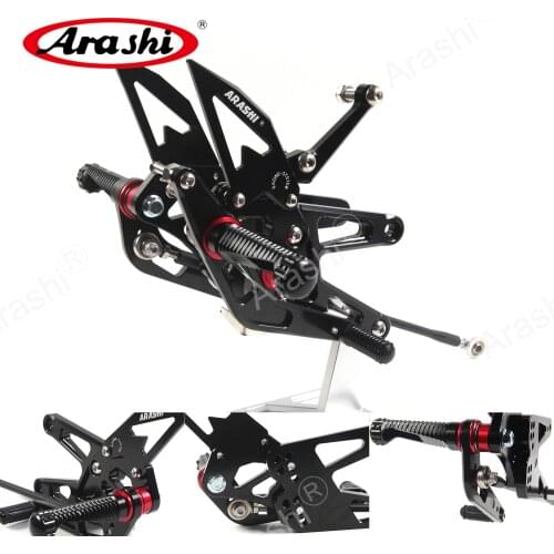 Arashi YZF-R6 CNC Adjustable Footrest For YAMAHA YZF R6 2003 2004 2005 Foot Pegs Rider Rear Sets Rearset Footrest Rest Aluminum