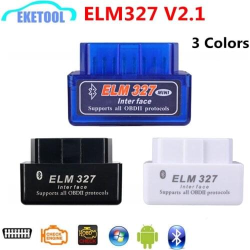 ELM327 V2.1 Bluetooth OBD OBD2 Code Reader CAN-BUS Supports Multi-Brand Cars Multi-Language ELM 327 BT V2.1 Works Android/PC C