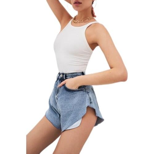 MEIYANGYOUNG Casual Blue Shorts For Women High Waist Denim Shorts 2021 Fashion Classic Summer Bottom Female Ladies Shorts Jeans