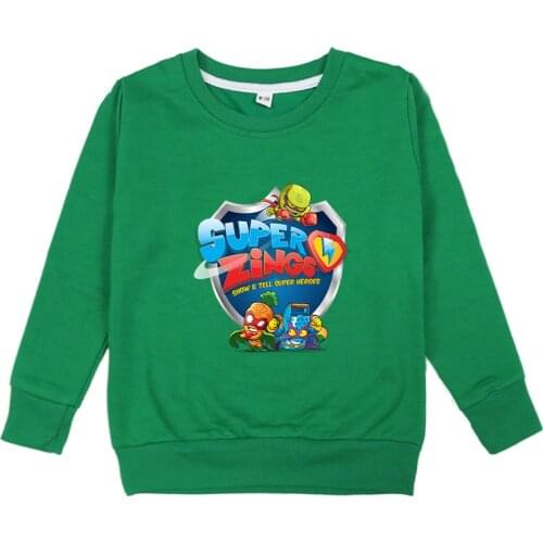 Casual O-Neck Kids Game Super Zings Sweatshirts Cartoon Printed Child Hoodie Superzings Sportswear Baby Boys Girls Pullover Gift