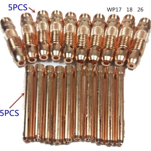 10Pcs Argon Welding TIG Inverter DC Welding Machine/Equipment 1.6mm/2.0mm/2.4mm/3.0mm/3.2mm TIG Tungsten Collet Body and Collet