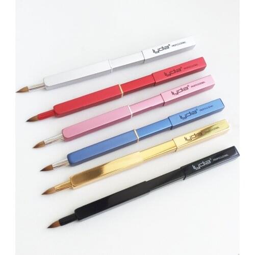 Lydia Retractable Lip Brush - Weasel Hair Lipstick Blender Applicator - Beauty Makeup Brush
