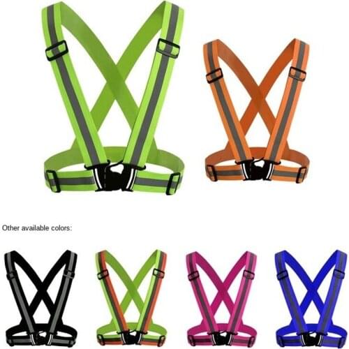 High Elastic Cycling Vest Reflective Night Running Riding Reflective Vest Adjustable Safety Reflective Safety Cycling Vest