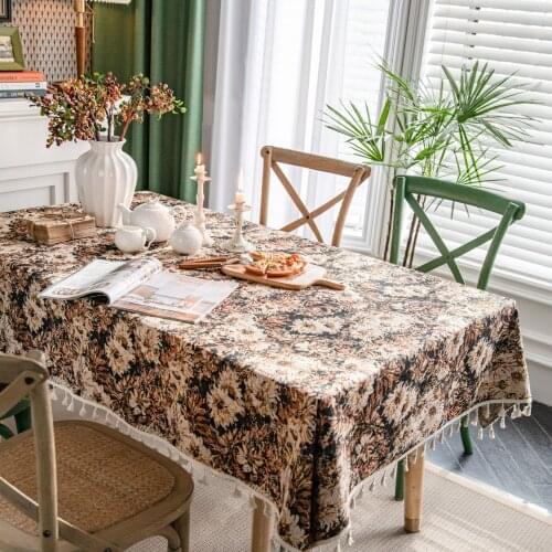 Yaapeet Jacquard Tablecloths On The Table