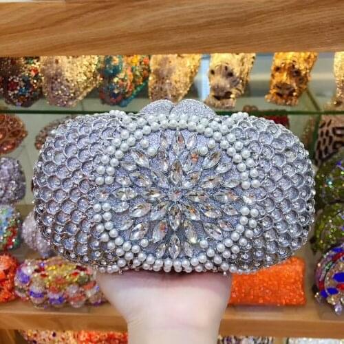 Women Multicolor Colorful Flower crystal diamond evening bags clutch small mini purse wallet handbag shoulder bags crossbody bag