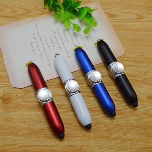1PCS Creative Magic Flash Fingertip Gyro Pen LED light Ballpoint Pen Rotating Spinning Gaming Pen Kids Writing Toy Pens