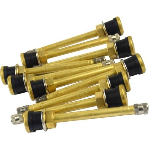 10pcs/lot 103mm Brass Auto Tire Valve Extension Adaptor, Tyre Stem Extender Straight Bore for Truck (103mm)