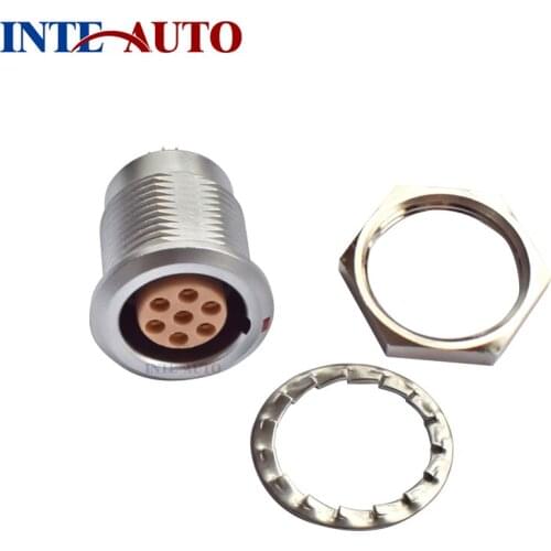 1B 2 3 4 5 6 7 8 10 14 16 pins ZGG brass circular self locking push pull female receptacle connector