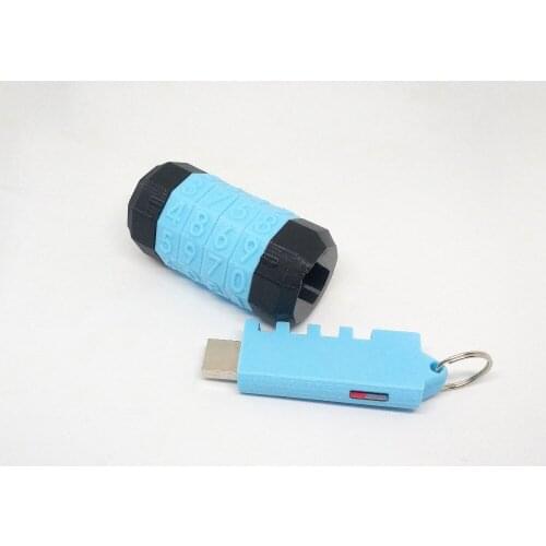 DIY 3D Printing Cryptex Metal Password Lock Personalized Keychain Custom Models Valentines Day Gift