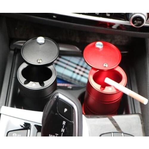 Car Portable LED Light Car Ashtray Universal Cigarette Cylinder Holder New Car Styling
