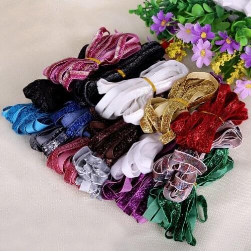 NEW 5 yards 3/8" 10mm Glitter Velvet Ribbon Comfortable Mix Color For Wedding Party Materials DIY Sewing