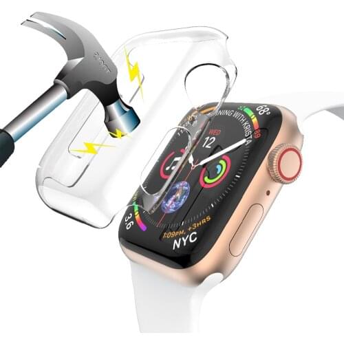 Case for apple watch band apple watch 4 3 5 iwatch band 42mm 38mm 44mm 40mm Transparent Screen Protector cover Waterproof bumper