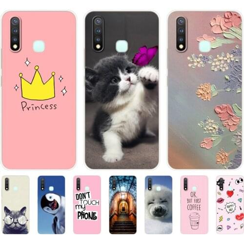 For Vivo Y19 Case 6.53'' Soft TPU Silicon Cover For Vivo Y19 Y 19 VivoY19 Case Phone Back Protective Bumper Shell Bag Coque