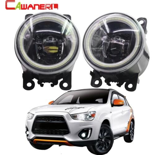 Cawanerl For Mitsubishi ASX 2013 2014 Car 4000LM LED Lamp H11 Fog Light Angel Eye DRL Daytime Running Light 12V 2 Pieces