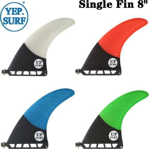 Surfboard 8"Fins Single Fin UPSURF Logo Central fin Fibreglass SUP Board Quilhas Fins Good quality Free Shipping