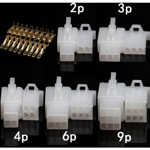 20 sets 2.8mm 2/3/4/6/9 pin Automotive 2.8 Electrical wire Connector Male Female cable terminal plug Kits Motorcycle ebike car