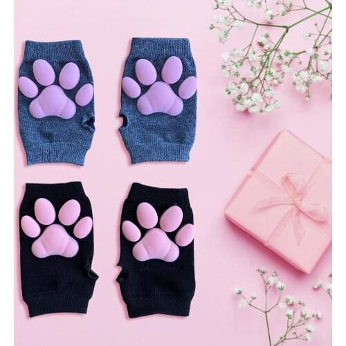 Cat Claw Sleeve 3D Three-dimensional Silicone Meat Pad Cat Claw Hand Sleeve Cosplay Knitted Gloves