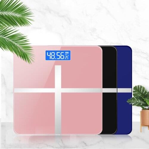 Bathroom Body Floor Scales Action Figure Glass Smart Electronic scale Cartoon Pig body Weighing Digital Weight Scale LCD Display