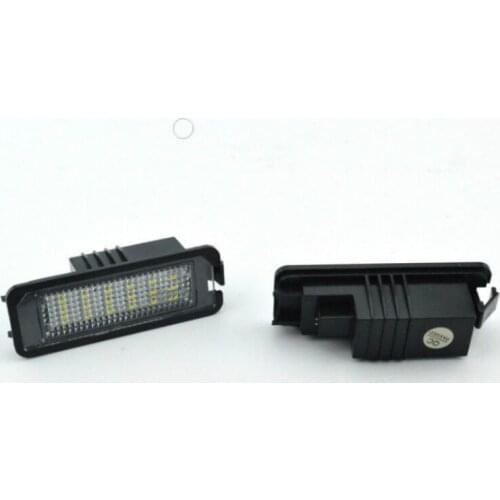 2Pcs White LED Easy To Install Car License Plate Light For VW GOLF4 GOLF5 GOLF6 EOS06 LUPO NEW BEETLE PASSAT CC09 POLO PHAETON