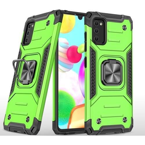 Shockproof Case for Samsung Galaxy A41 Luxury Military Protection Armor Defender Magnet Car Holder Ring Case Cover for A 41