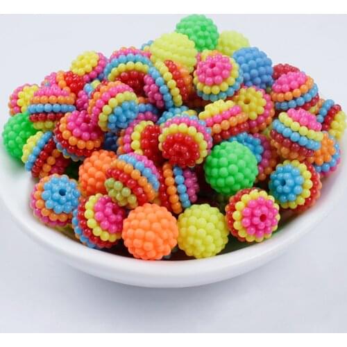 20/40/100Pcs/Lot 12mm Colorful Bayberry Beads Round Loose Spacer Beads for DIY Neckalce Bracelet Jewelry Accesories