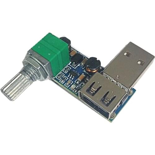 USB fan stepless speed controller regulator with Variable switch ON/OFF speed Module 5v fan volume regulator