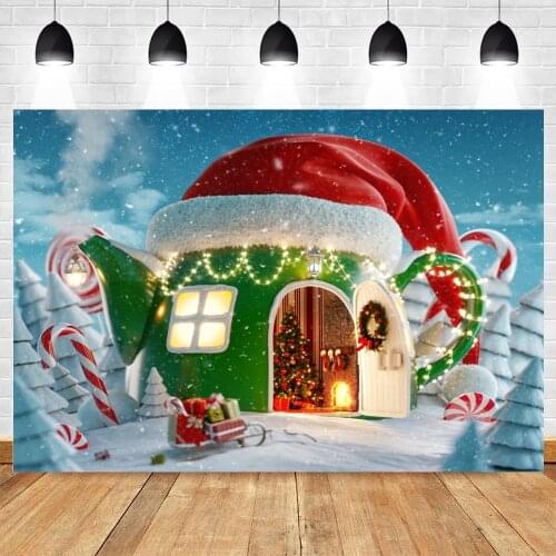 Yeele Christmas Backdrop Photocall Glitter Teapot Candy Baby Portrait Decor Photography Background For Photo Studio Photographic